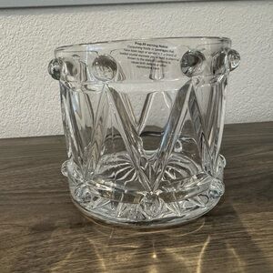 Elegant Teleflora Bohemian Clear Crystal Little Drummer vase